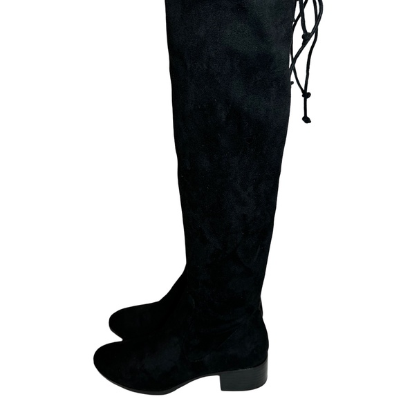 Zara Black Over the Knee Block Heel boots Sz 41 - Picture 3 of 10